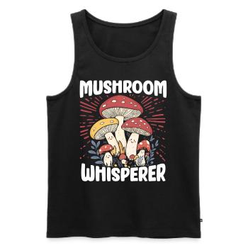 Cueilleurs de champignons Cueilleurs de champignons Cueilleurs de champignons Cueilleurs de champignons - Débardeur bio Premium Homme - noir - Devant - AI Model Male 178 light (178cm)