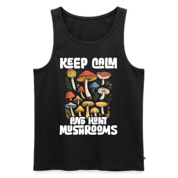 Cueilleurs de champignons Cueilleurs de champignons Cueilleurs de champignons Cueilleurs de champignons - Débardeur bio Premium Homme - noir - Devant - AI Model Male 178 light (178cm)