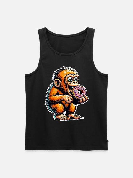 Neanderthal Donut - Men's Premium Organic Tank Top - black
