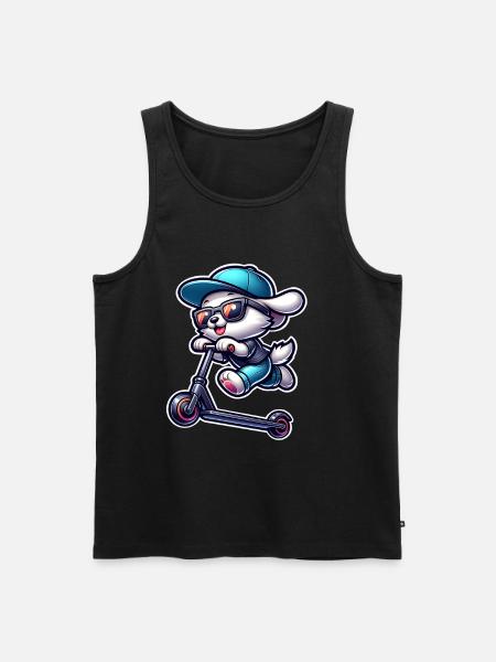 E-Scooter E-Scooter Scooter Dog - Men's Premium Organic Tank Top - black