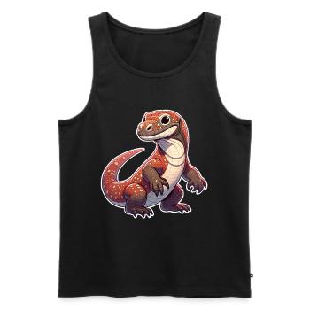 Komodo Dragon - Männer Premium Bio Tank Top - Schwarz - Vorne - AI Model Male 178 light (178cm)