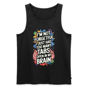 I'm not forgetful, I've just had too many - Men's Premium Organic Tank Top - black - Front - Michal (187cm)