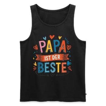 Papa Ist Der Beste - Perfekte Wahl Für Den - Männer Premium Bio Tank Top - Schwarz - Vorne - Michal (187cm)