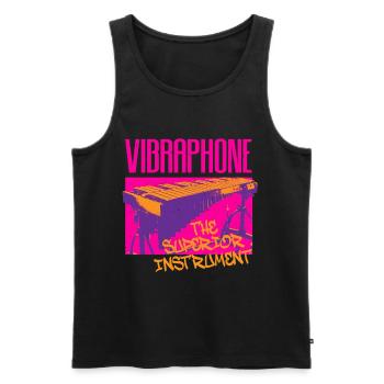 Vibraphon Vibraphone The Superior Instrument - Männer Premium Bio Tank Top - Schwarz - Vorne - AI Model Male 178 light (178cm)