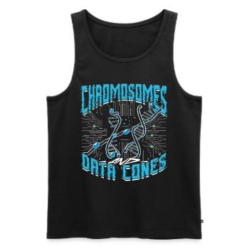Bioinformatics Analyst Chromosomes And Data Cones - Men's Premium Organic Tank Top - black - Front - Michal (187cm)