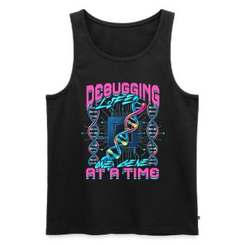 Bioinformatiker Debugging Life One Gene At A Time - Männer Premium Bio Tank Top - Schwarz - Vorne - AI Model Male 178 light (178cm)