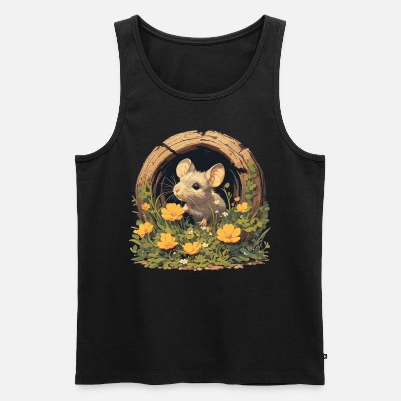 Mäuse Maus - Männer Premium Bio Tank Top - Schwarz