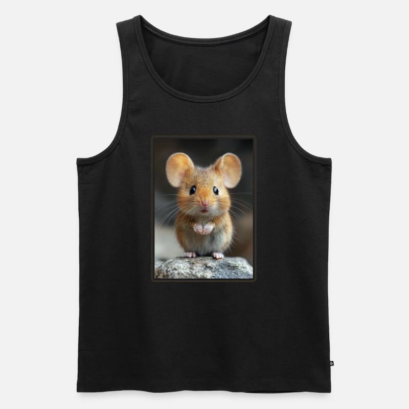Mäuse Maus - Männer Premium Bio Tank Top - Schwarz