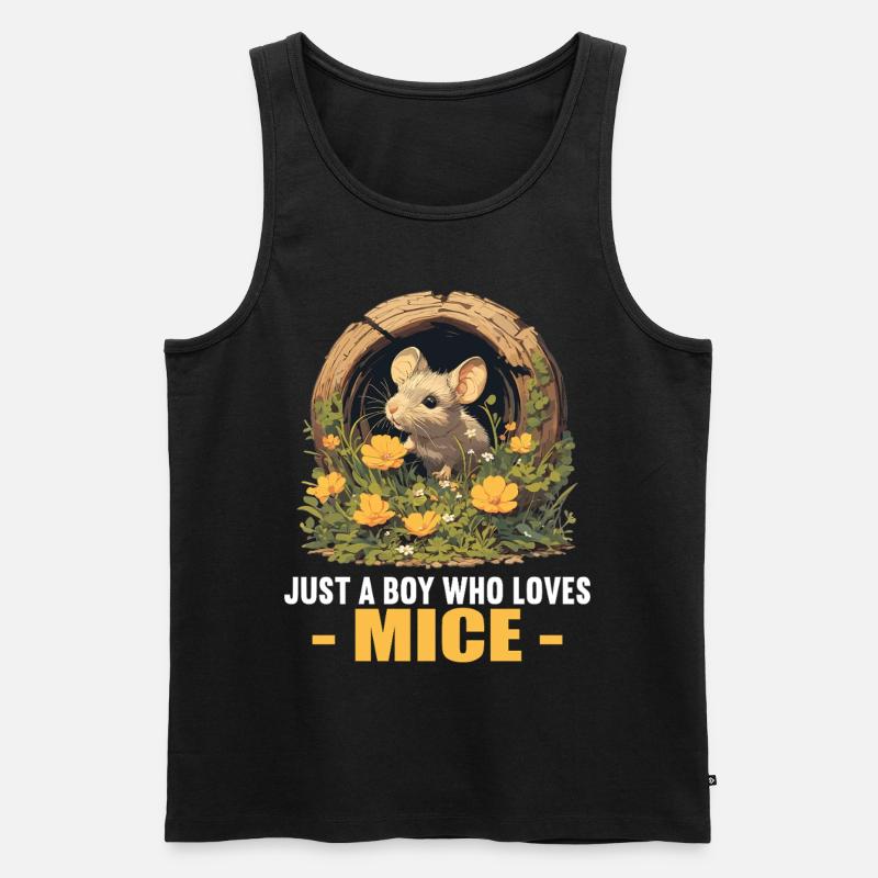 Mäuse Maus - Männer Premium Bio Tank Top - Schwarz