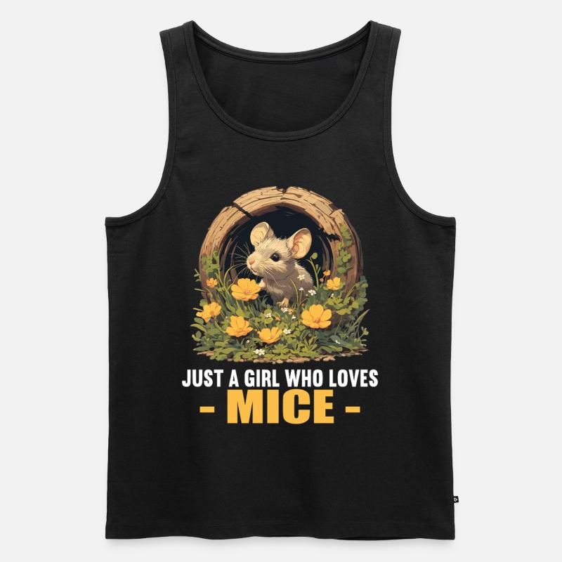 Mäuse Maus - Männer Premium Bio Tank Top - Schwarz