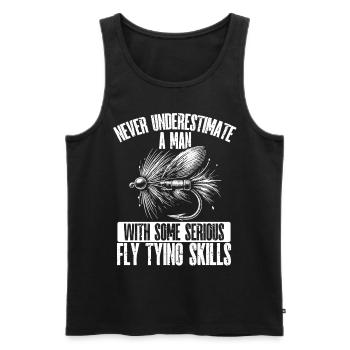 Fly Tying Fly Tying Fly Fishing Fly Fishing - Men's Premium Organic Tank Top - black - Front - Michal (187cm)