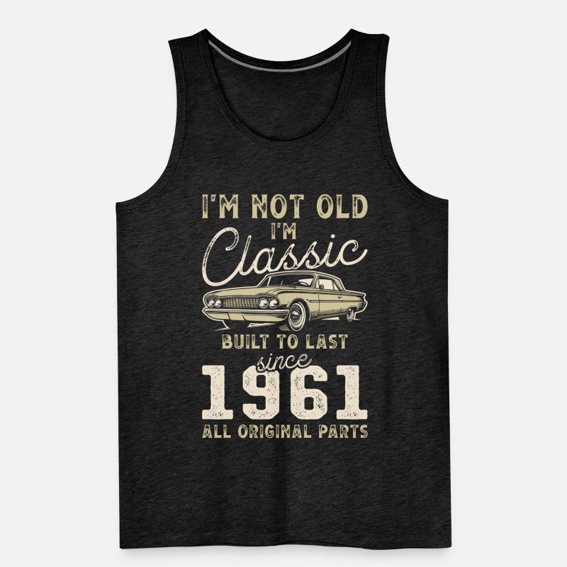 Geboren 1961 Geburtstag Oldtimer Männer Premium Bio Tank Top