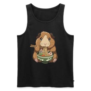 Délice Ramen Cochon d’Inde - Parfait pour - Débardeur bio Premium Homme - noir - Devant - Michal (187cm)