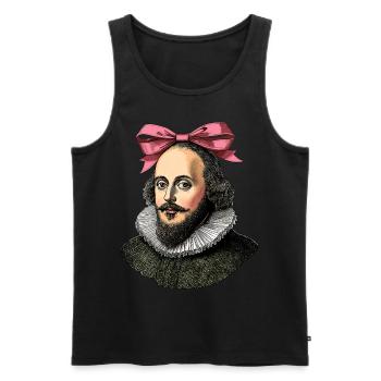 Kokette Schleife Shakespeare Literatur Rosa - Männer Premium Bio Tank Top - Schwarz - Vorne - Michal (187cm)