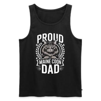 Fier Maine Coon Dad Cat Lover Design - Débardeur bio Premium Homme - noir - Devant - AI Model Male 178 light (178cm)