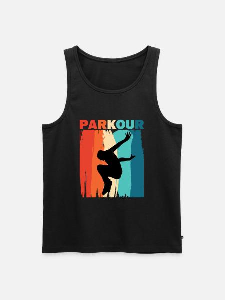 Parkour - Men's Premium Organic Tank Top - black