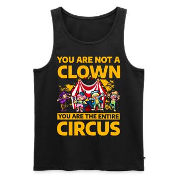 You are not a Clown you are the entire circus - Men's Premium Organic Tank Top - black - Front - AI Model Male 178 light (178cm)