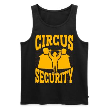 Sécurité du cirque - Débardeur bio Premium Homme - noir - Devant - AI Model Male 178 light (178cm)