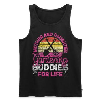 Plant Lover Gardening Mom Daughter - Men's Premium Organic Tank Top - black - Front - Michal (187cm)