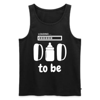 drôle papa être design papa disant - Débardeur bio Premium Homme - noir - Devant - AI Model Male 178 light (178cm)