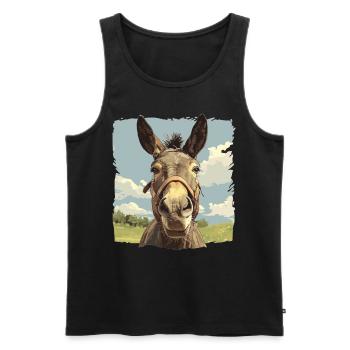 Mules Mule - Men's Premium Organic Tank Top - black - Front - AI Model Male 178 light (178cm)