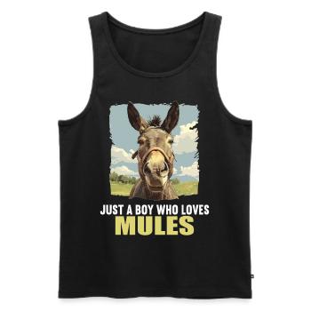 Mules Mule - Men's Premium Organic Tank Top - black - Front - AI Model Male 178 light (178cm)