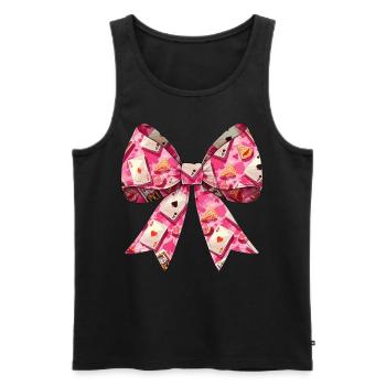 Coquette Bow Poker Fête des Mères Joueurs de Casino - Débardeur bio Premium Homme - noir - Devant - Michal (187cm)