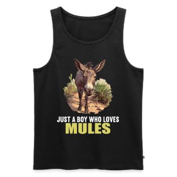 Mules Mule - Men's Premium Organic Tank Top - black - Front - AI Model Male 178 light (178cm)