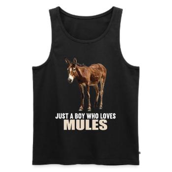 Mules Mule - Men's Premium Organic Tank Top - black - Front - AI Model Male 178 light (178cm)
