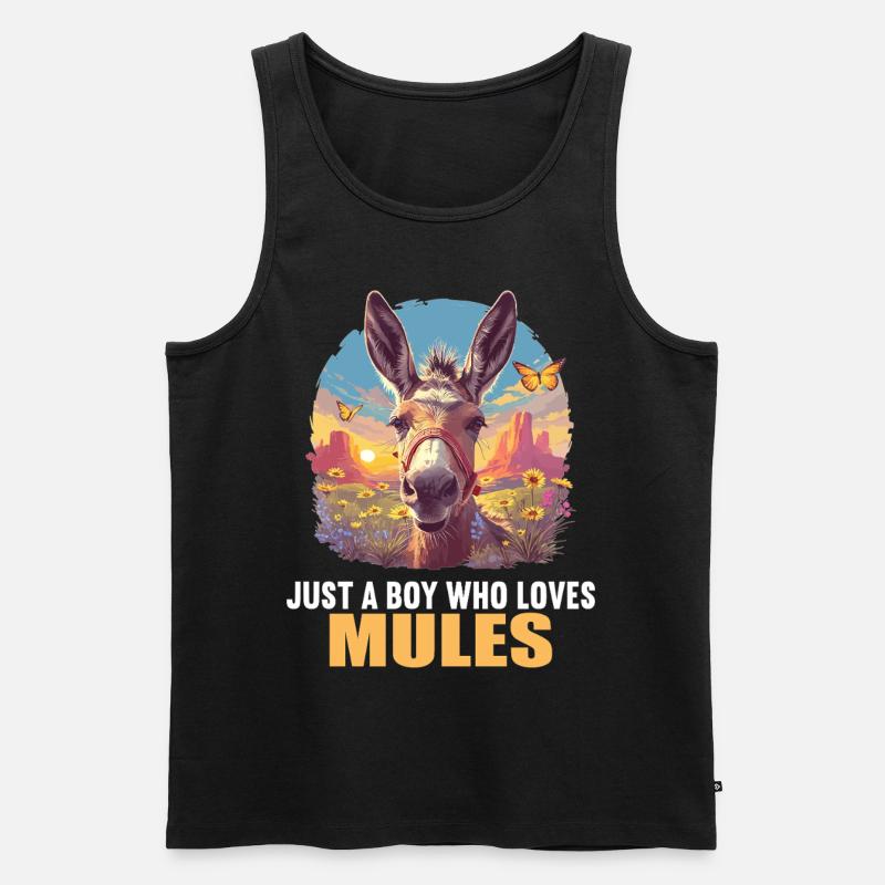 Maultiere Maultier - Männer Premium Bio Tank Top - Schwarz