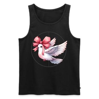 Coquette Bogen Taubenjagd Jäger rosa Schleife Mom - Männer Premium Bio Tank Top - Schwarz - Vorne - AI Model Male 178 light (178cm)