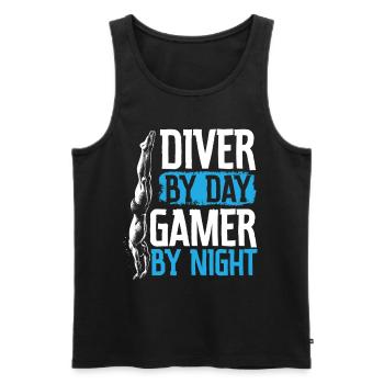 Springboard Diving Diving Diving Divers - Men's Premium Organic Tank Top - black - Front - AI Model Male 178 light (178cm)