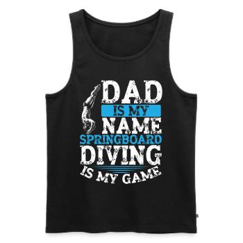 Springboard Diving Diving Diving Divers - Men's Premium Organic Tank Top - black - Front - AI Model Male 178 light (178cm)