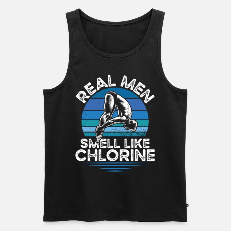 Tremplin Plongée Plongée Plongeurs - Débardeur bio Premium Homme - noir