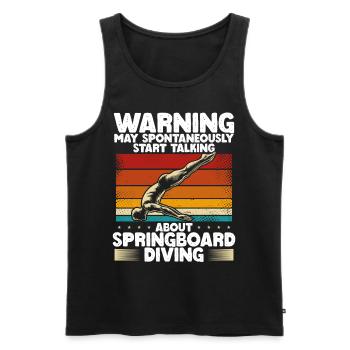 Springboard Diving Diving Diving Divers - Men's Premium Organic Tank Top - black - Front - AI Model Male 178 light (178cm)