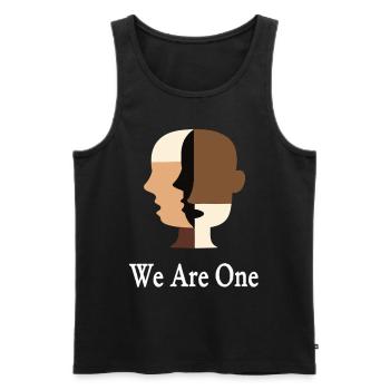 We Are One Diversity Equality Tolerance - Men's Premium Organic Tank Top - black - Front - AI Model Male 178 light (178cm)