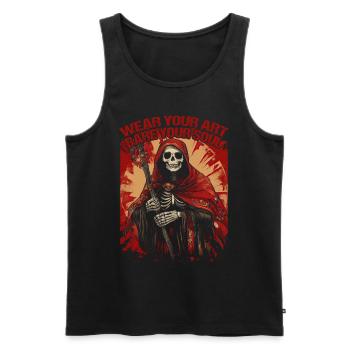 Tattoo Studio Tattoo Artist Tattoo Ideas - Men's Premium Organic Tank Top - black - Front - AI Model Male 178 light (178cm)