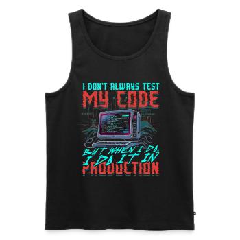 Theoretical Computer Scientist - Men's Premium Organic Tank Top - black - Front - AI Model Male 178 light (178cm)