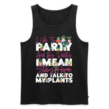Plant Lover Gardening I Like To - Männer Premium Bio Tank Top - Schwarz - Vorne - Michal (187cm)