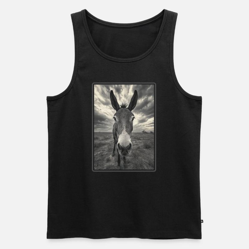 Donkey Esel - Männer Premium Bio Tank Top - Schwarz
