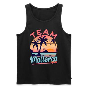 Mallorca Holiday Party Outfit Team Mallorca - Men's Premium Organic Tank Top - black - Front - Michal (187cm)