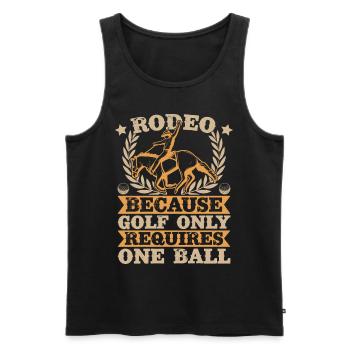 Western Rider Golf Only Requires Cowgirls Rodeo - Men's Premium Organic Tank Top - black - Front - Michal (187cm)