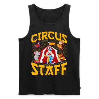 Circus Staff - Men's Premium Organic Tank Top - black - Front - AI Model Male 178 light (178cm)