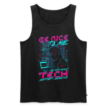 Informatiker Tech Support - Männer Premium Bio Tank Top - Schwarz - Vorne - Michal (187cm)