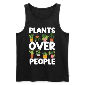 Plant Lover Gardening Plants Over - Männer Premium Bio Tank Top - Schwarz - Vorne - Michal (187cm)
