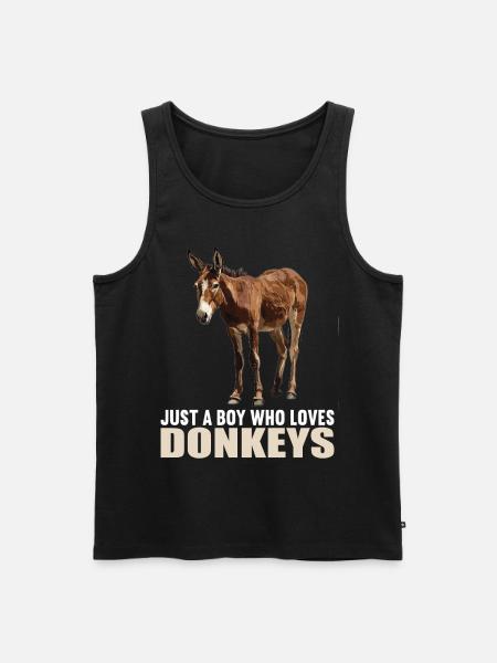 Donkey Esel - Männer Premium Bio Tank Top - Schwarz