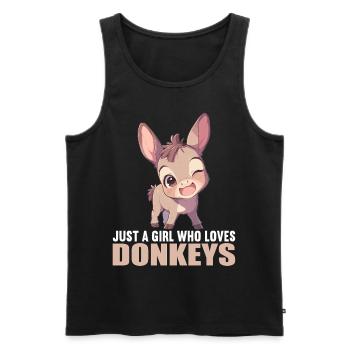 Donkey Esel - Männer Premium Bio Tank Top - Schwarz - Vorne - Michal (187cm)
