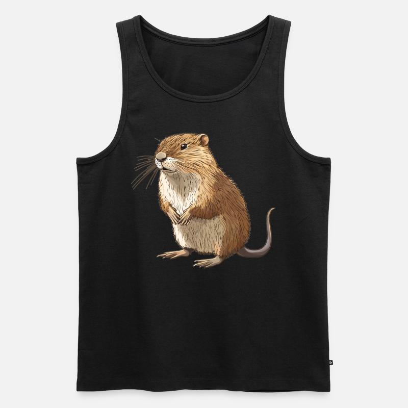 Bisamratten Bisamratte - Männer Premium Bio Tank Top - Schwarz