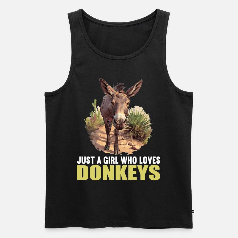 Donkey Esel - Männer Premium Bio Tank Top - Schwarz