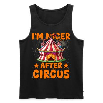I'm nicer after Circus - Men's Premium Organic Tank Top - black - Front - Michal (187cm)